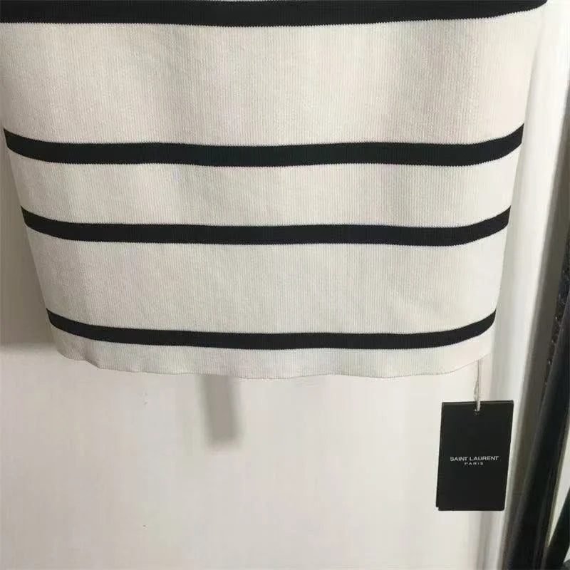New Fashion Women's YS Striped Polo Knit Tank Top PD1326091809