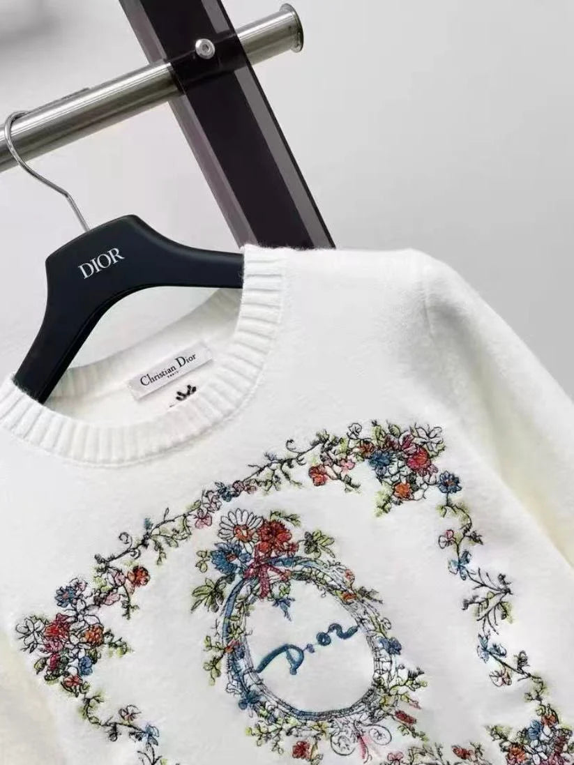 New Fashion Women DIO Crew Neck Knit Sweater PD1326091803