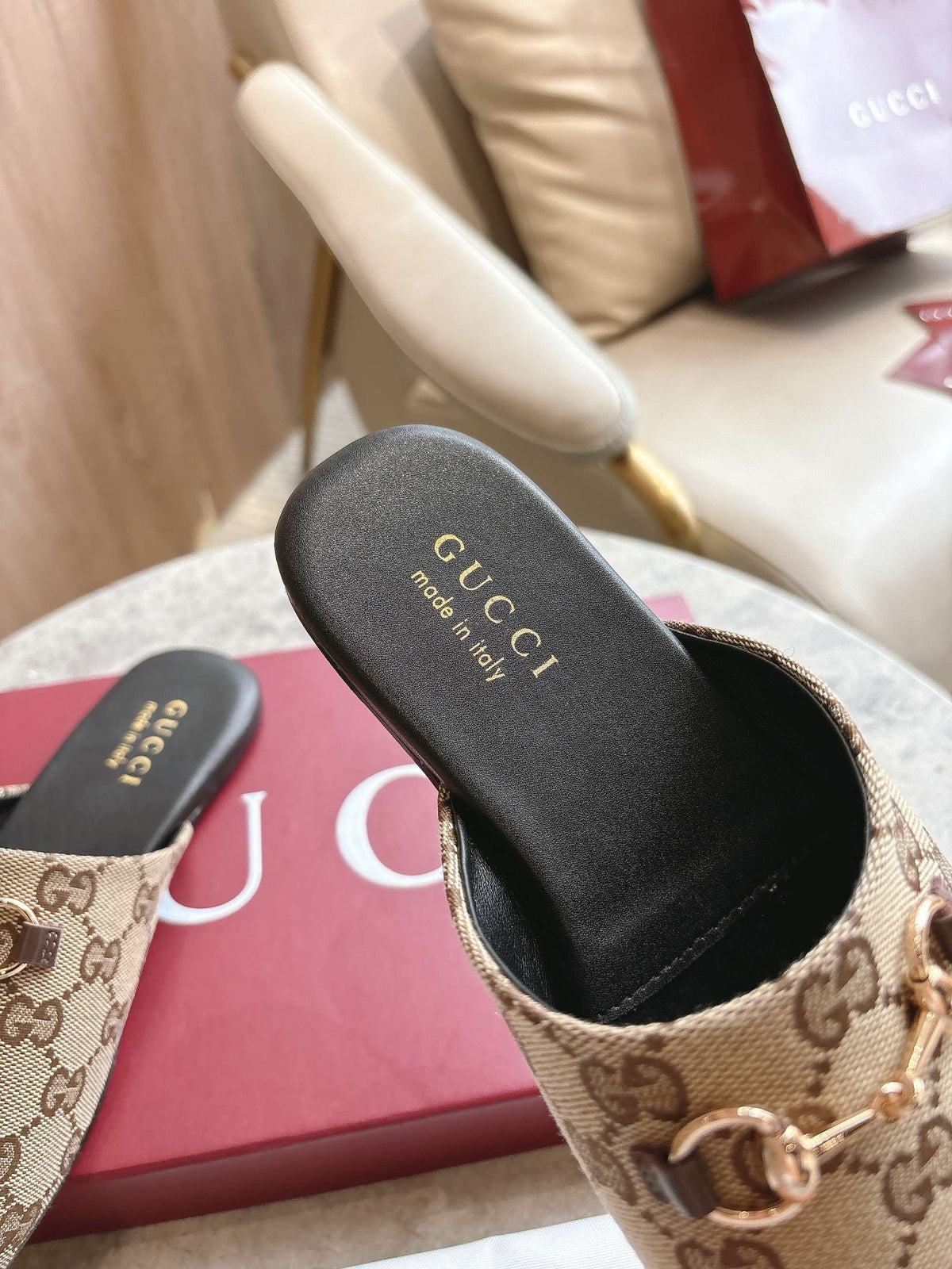 horse bit buckle slippers 0725101406