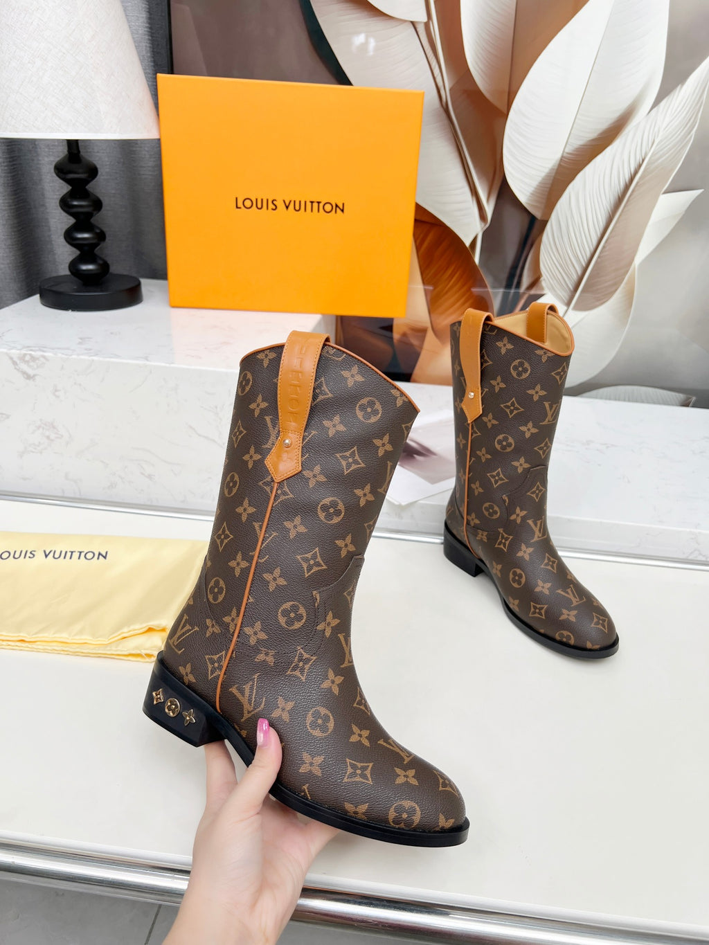 L new fashionable printed long boots 0725092201