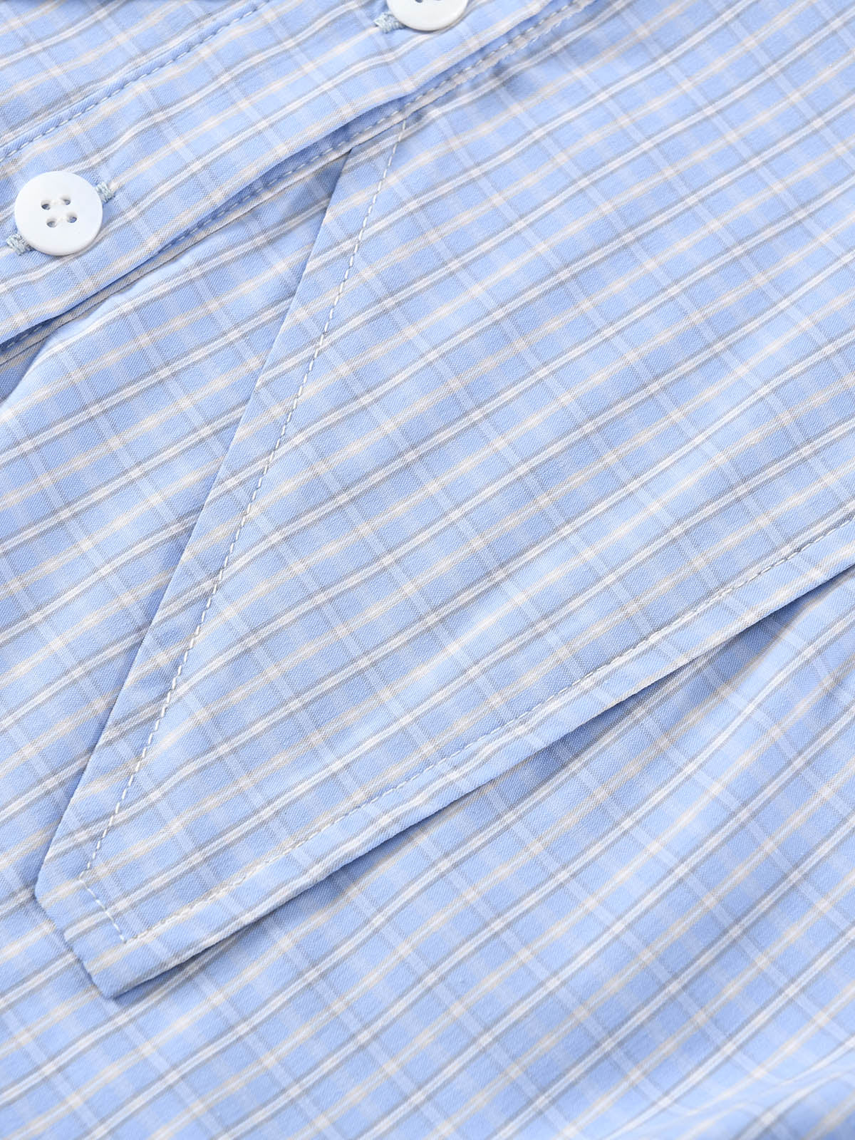 Preppy Contrast Collar Plaid Crop Shirt + Ruffle Shorts Or Skirt Matching Set | KINS CLASS