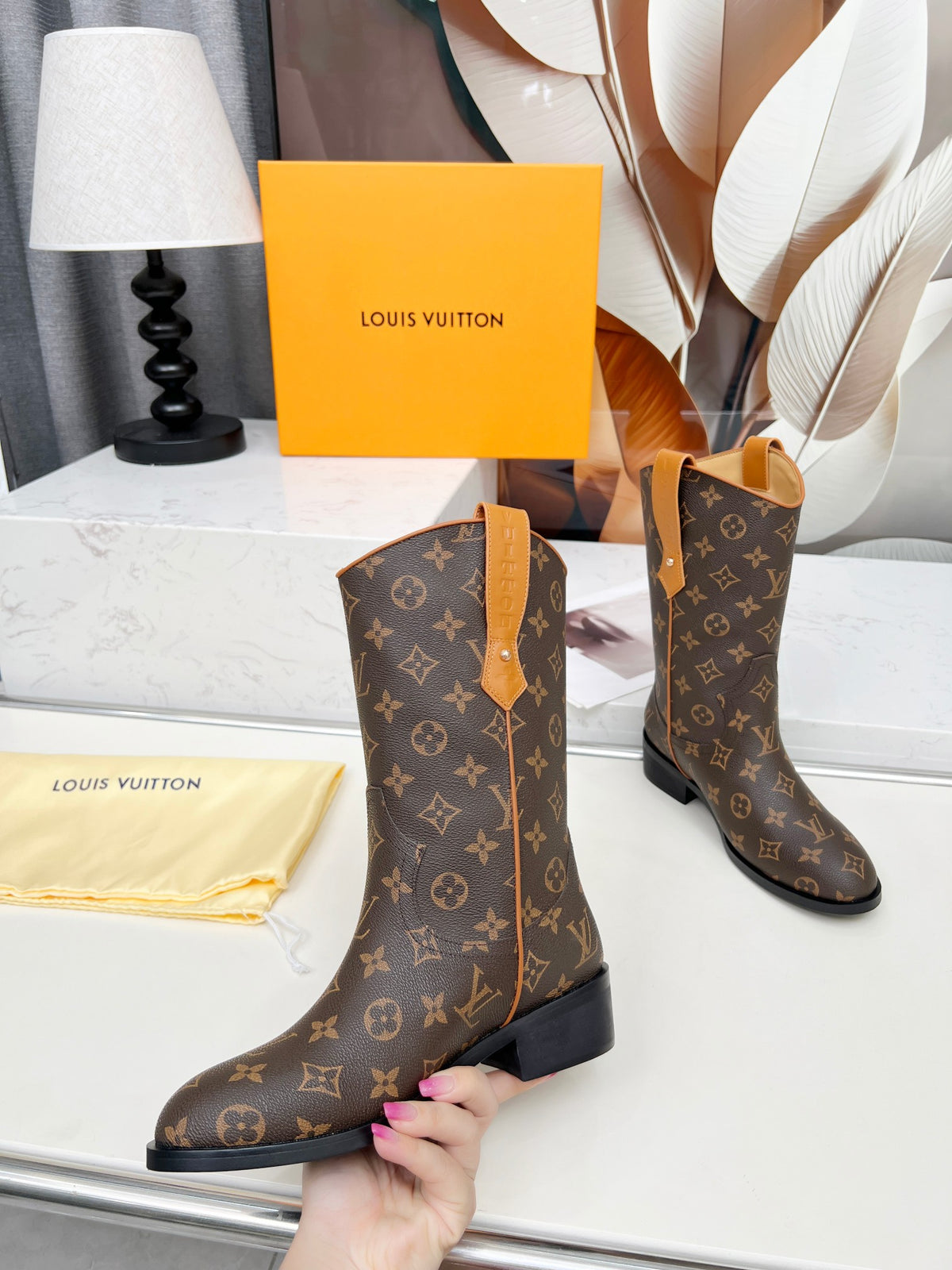 L new fashionable printed long boots 0725092201