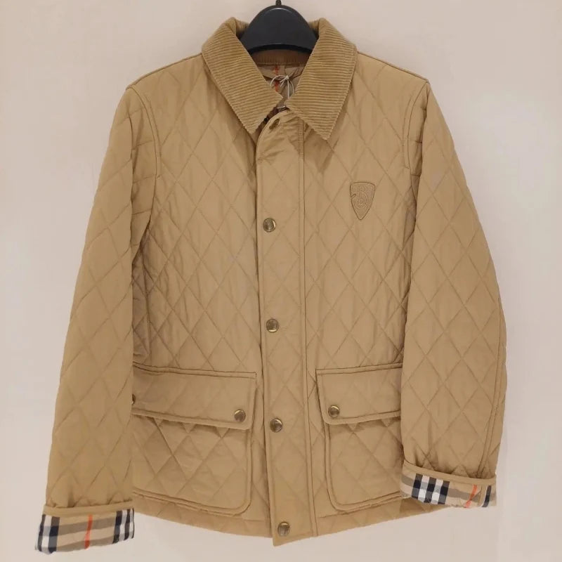 New Fashion Women Diamond Quilted Collared Jacket  DM1326091424
