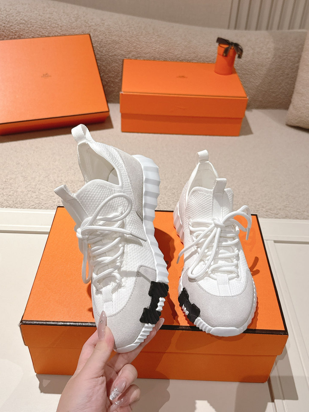 H Classic Couple Style Fly Knit Casual Sneakers 0726060802