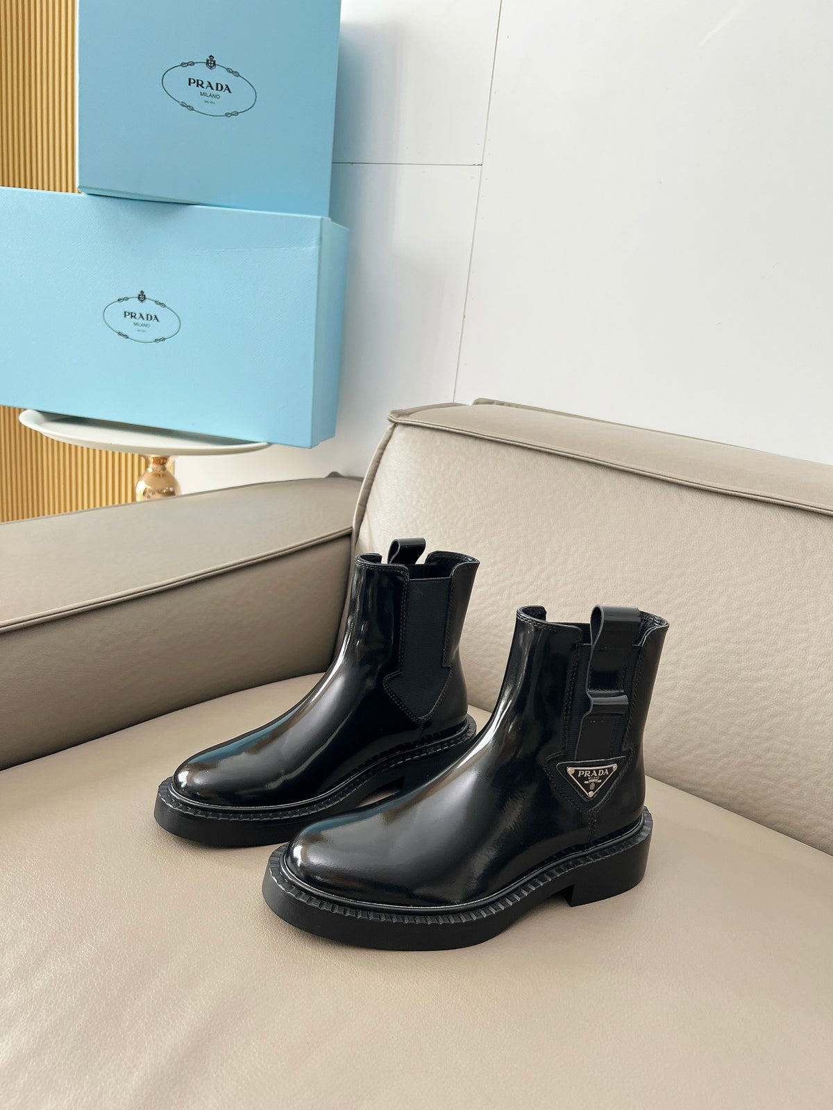 P new patent leather high-top boots 0725091501