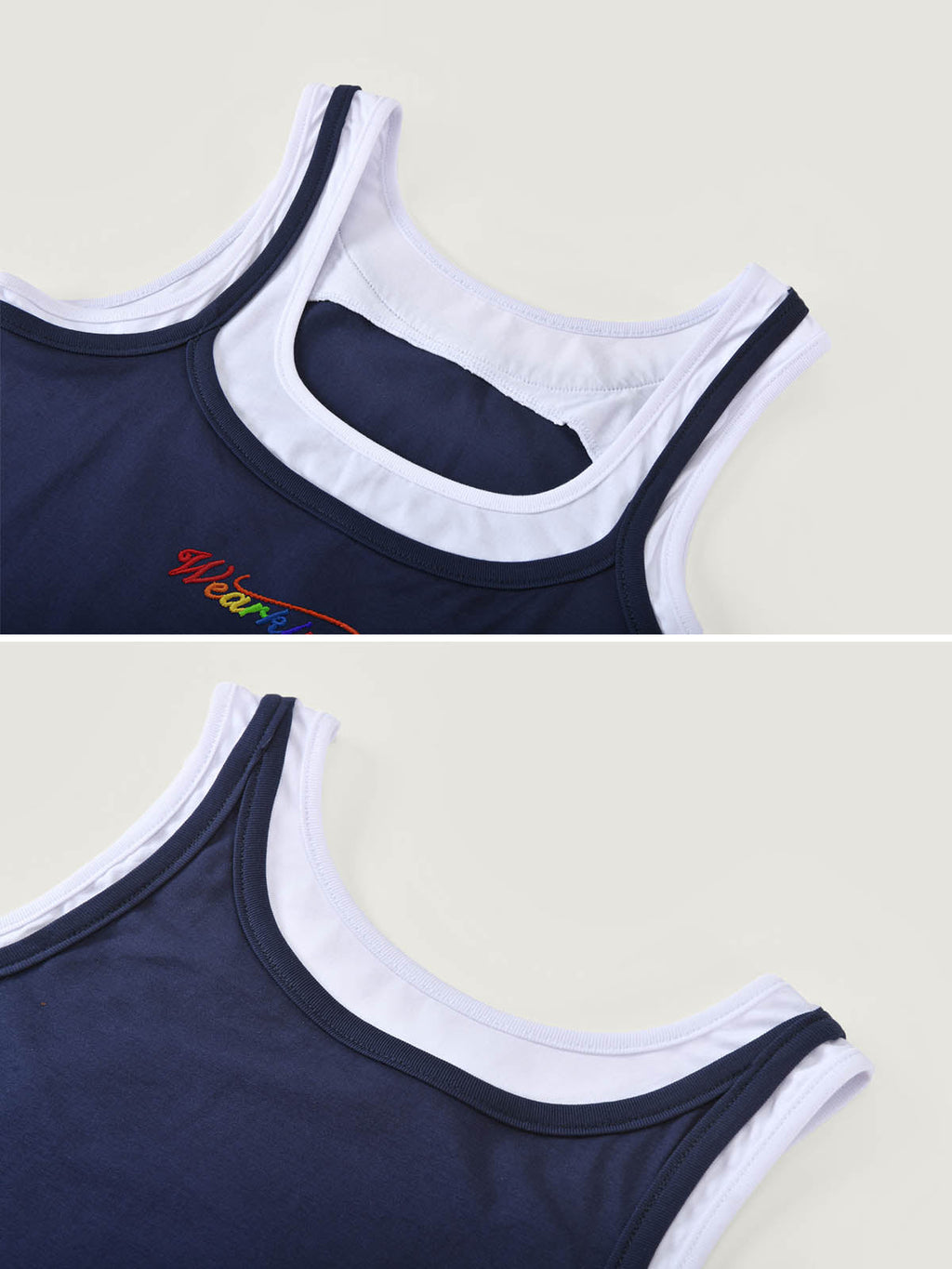 Pride Month Parade Kins Class Rainbow Embroidered Tank Top for Adults