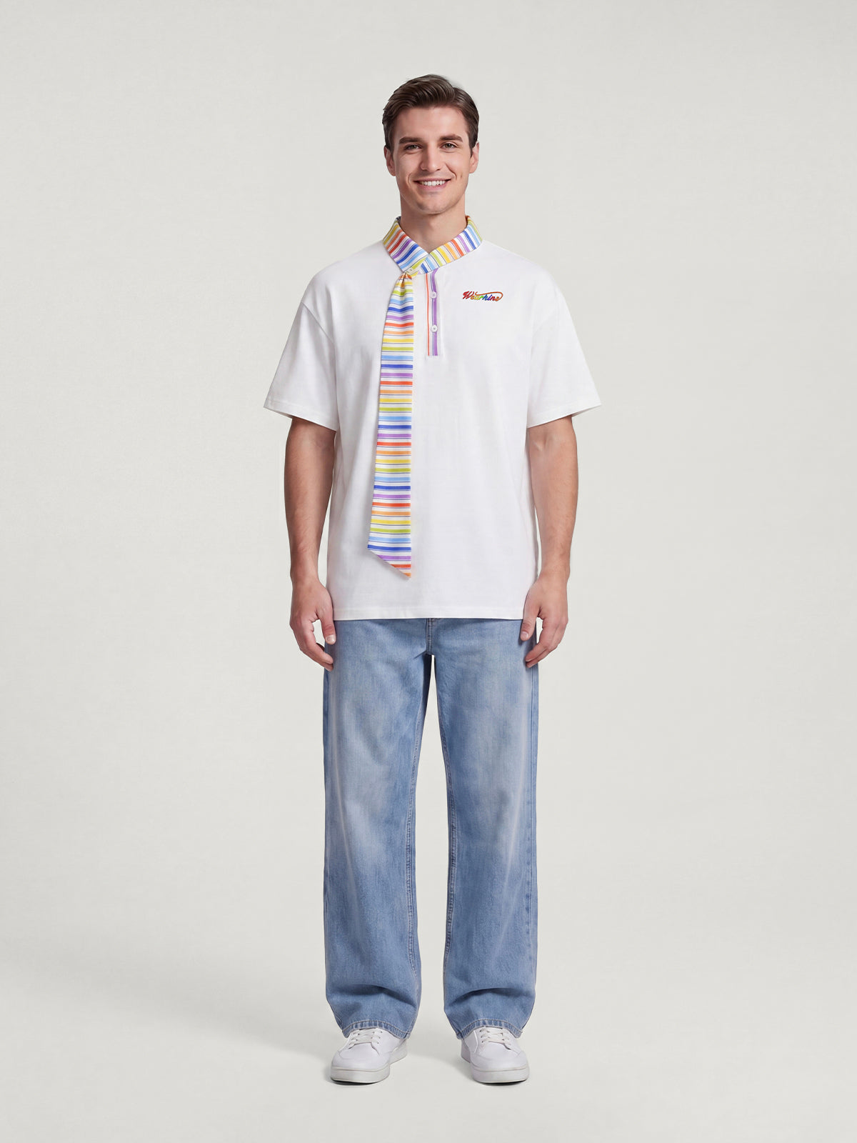 Pride Month Parade Picnic Statement Scarf Collar Tee for Adults
