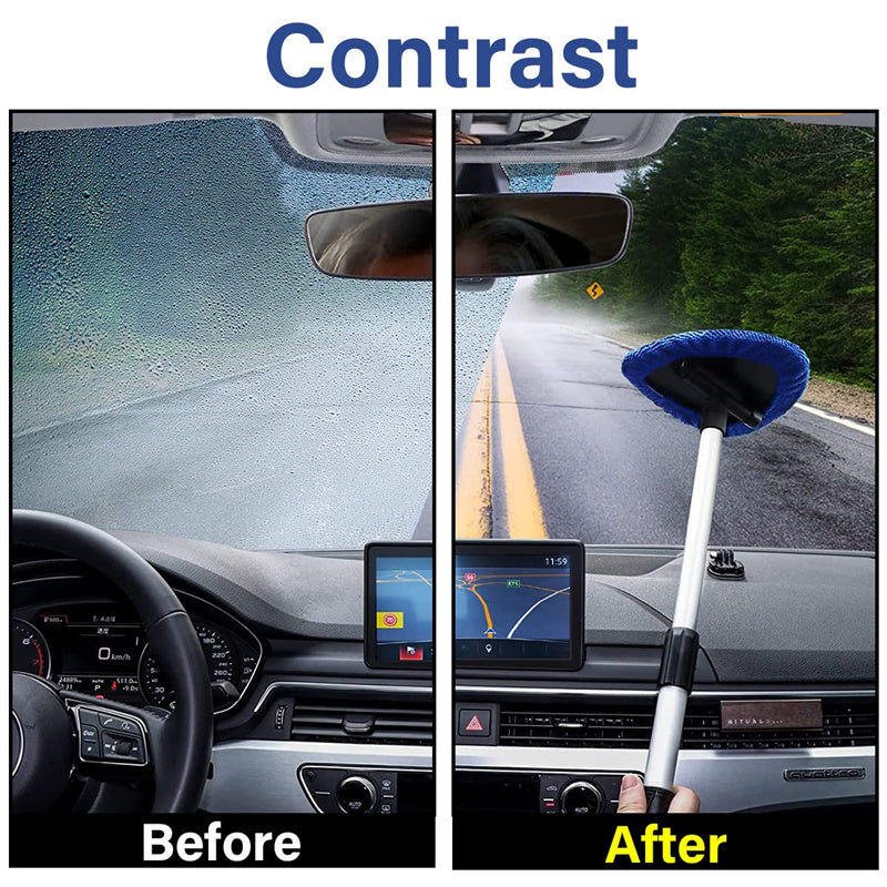 Car windshield cleaning tool kit – extendable and 180° swivel