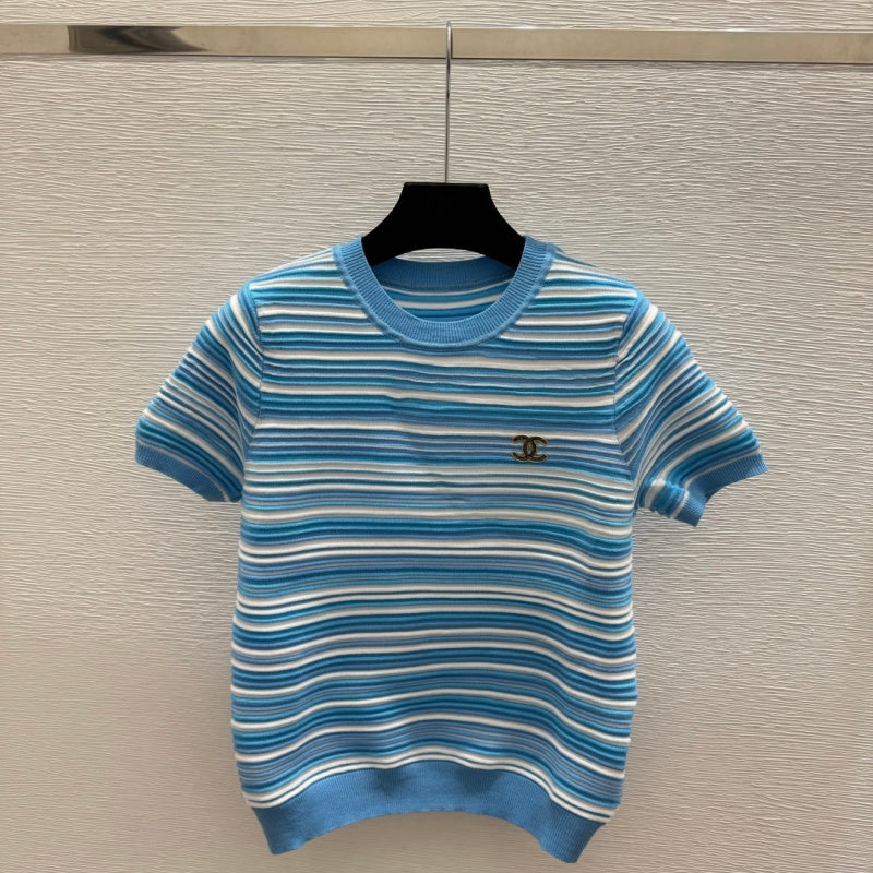 New Fashion Women's Knit Short Sleeve Top DM1326092401