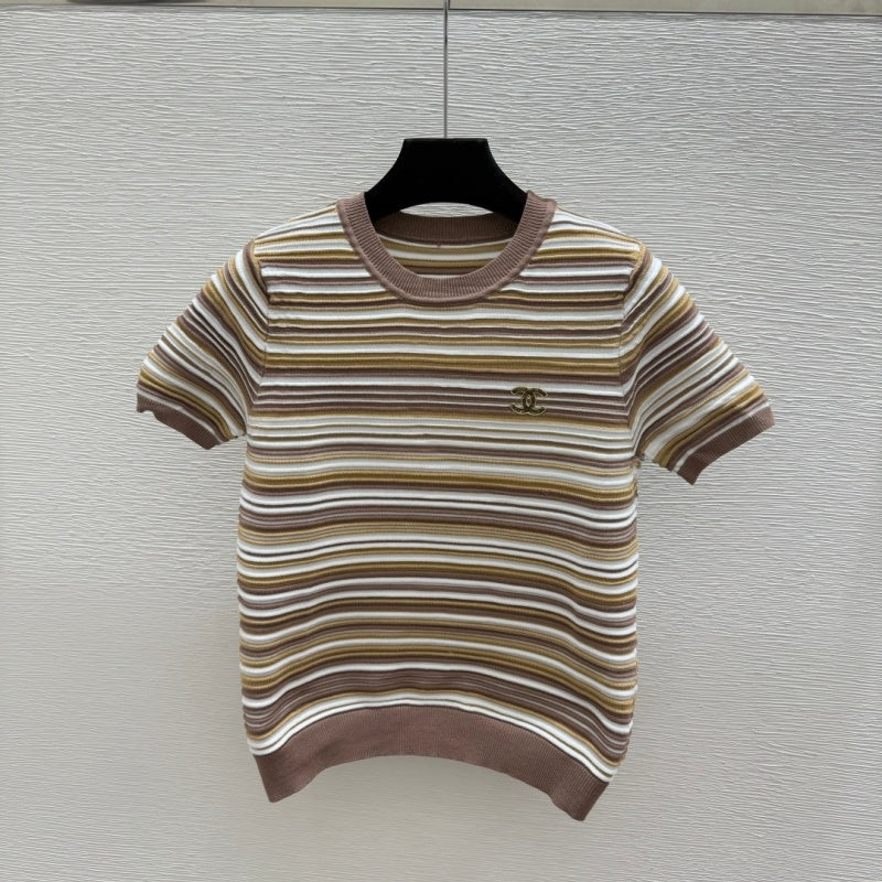 New Fashion Women's Knit Short Sleeve Top DM1326092401