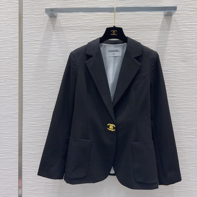 New Fashion Women's CC Rolled Cuff Blazer Jacket CQQ1326092408