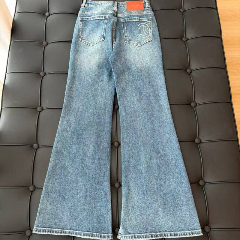 New Fashion Women's CC Split Flared Jeans CQQ1326092409