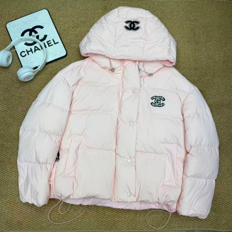 New Fashion Women's CC Hooded Feather Filled Puffer Jacket CQQ1326092410