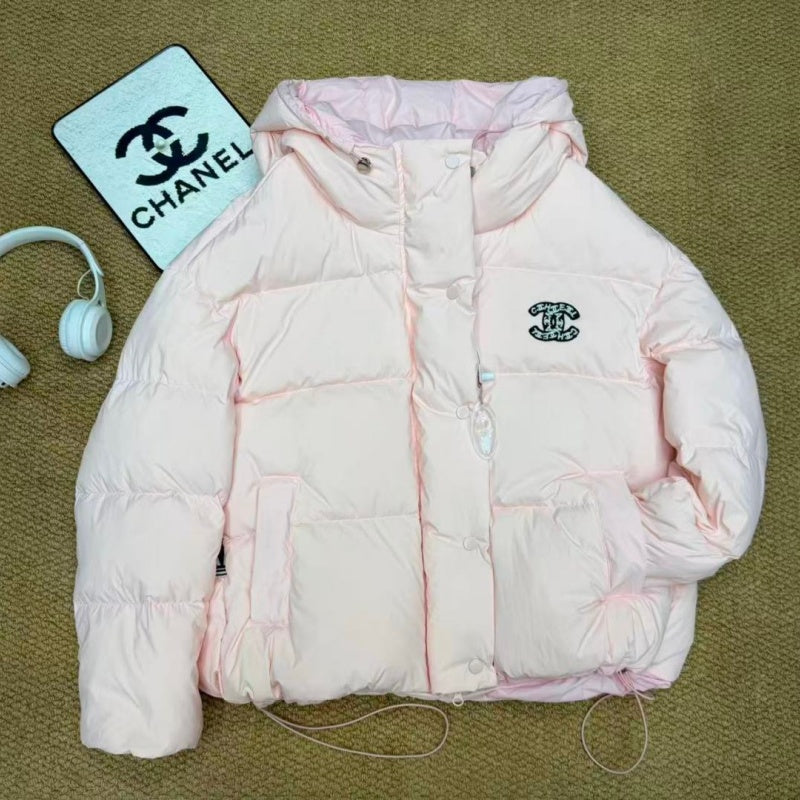 New Fashion Women's CC Hooded Feather Filled Puffer Jacket CQQ1326092410