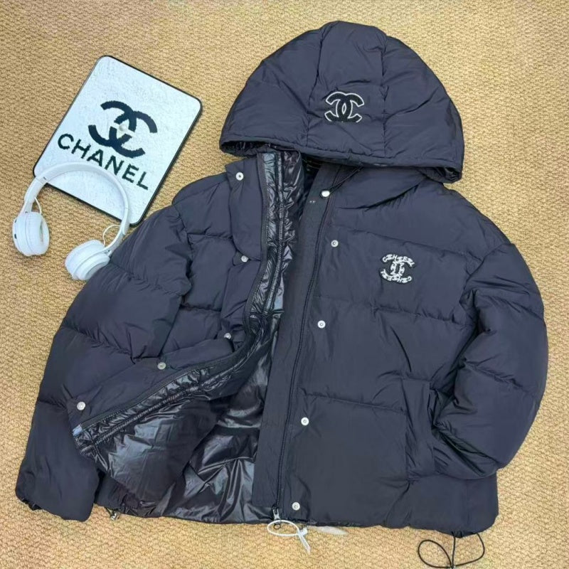 New Fashion Women's CC Hooded Feather Filled Puffer Jacket CQQ1326092410