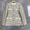 New Fashion Women's CC Tweed Jacket CQQ1326092411