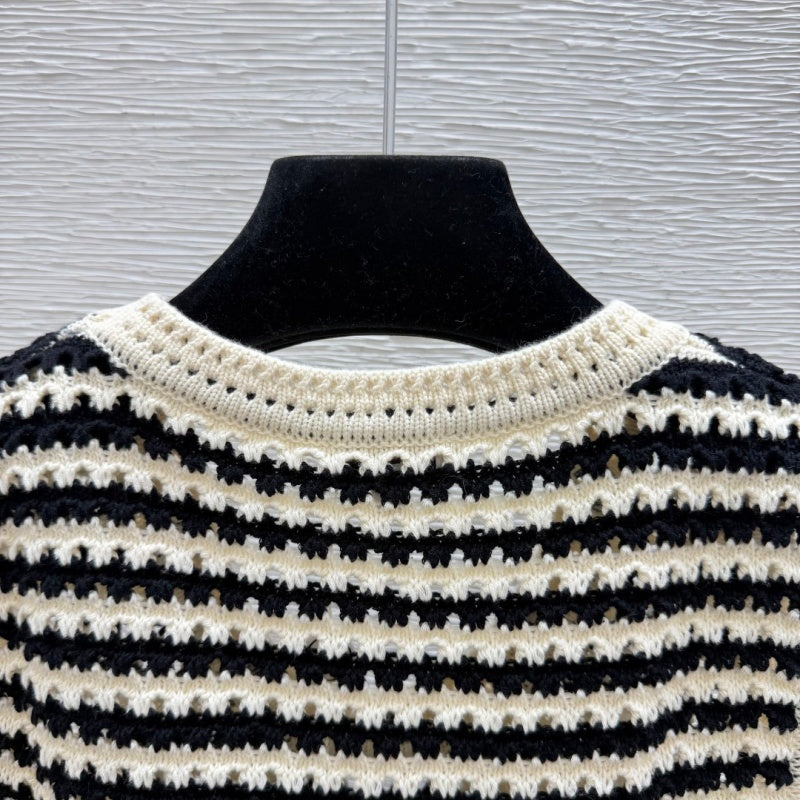 New Fashion Women's CC Striped Knit Crop Tank Top CQQ1326092414