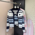 New Fashion Women's Striped Knit 2-Piece Set  DM132609230