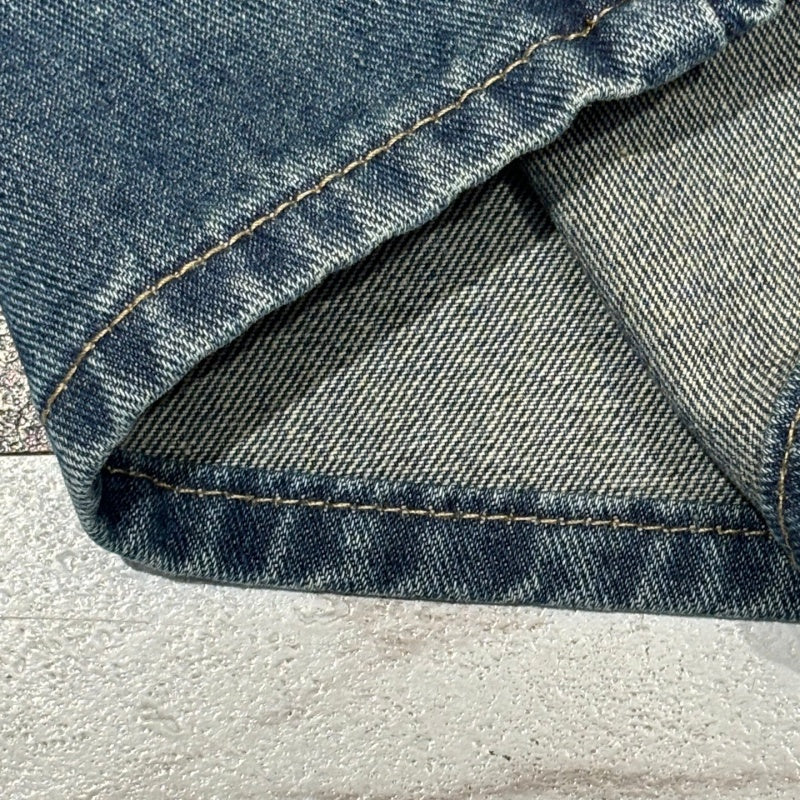 New Fashion Women's Embroidered Pocket Wide Leg Jeans  DM132609235