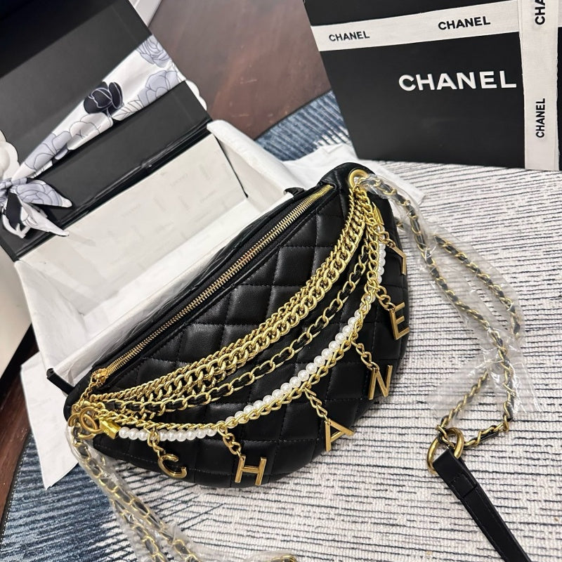 Women's Luxury Quilted Chain Waist Bag CWT1326092816