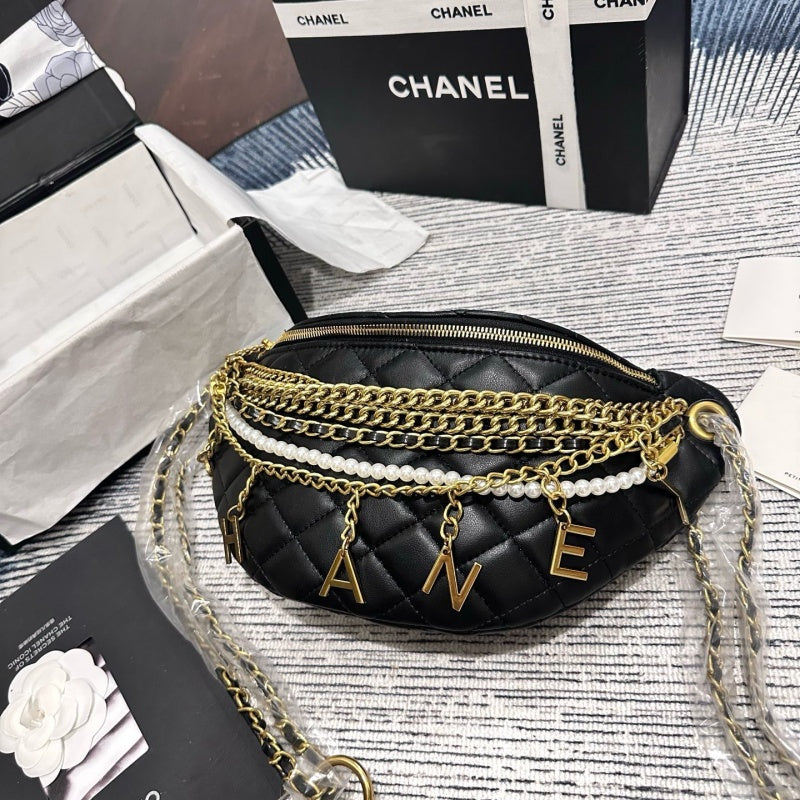 Women's Luxury Quilted Chain Waist Bag CWT1326092816