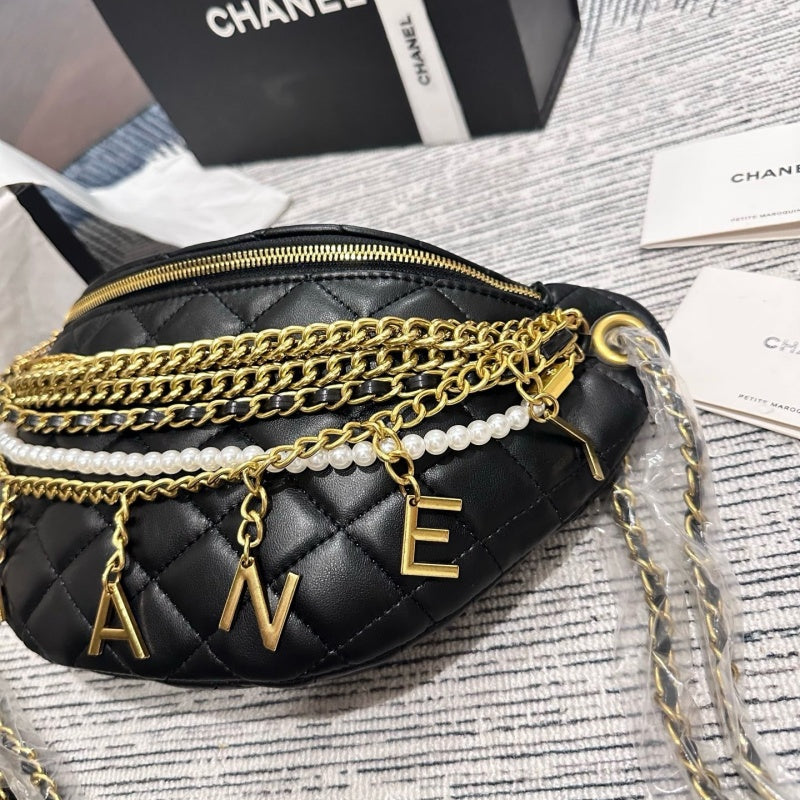 Women's Luxury Quilted Chain Waist Bag CWT1326092816