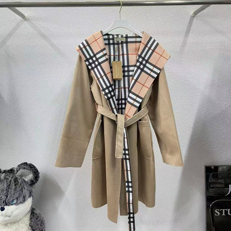 New Fashion Women BBR Plaid Coat DM1326092909