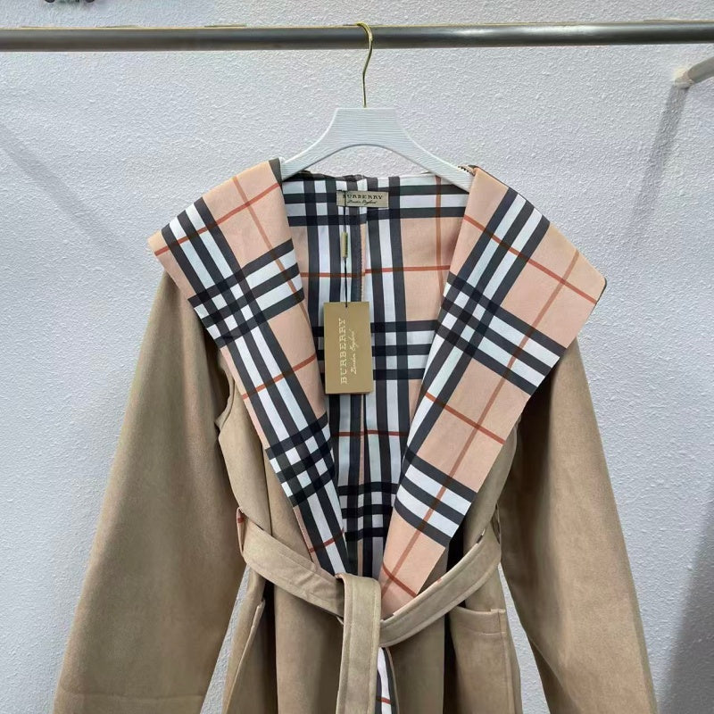 New Fashion Women BBR Plaid Coat DM1326092909