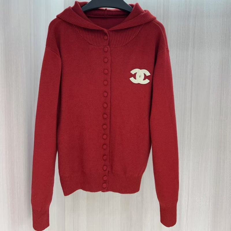 New Fashion Women Hooded Knit 2 Piece Outfit Set DM1326092910
