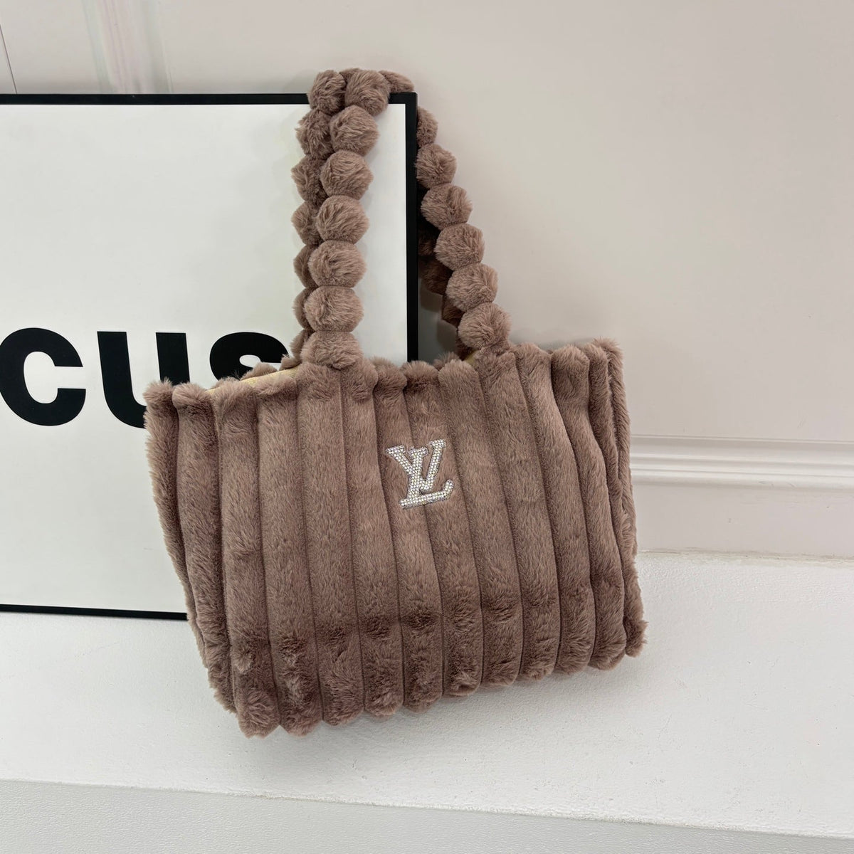 New Fashion Women 1V Plush Tote Handbag JL1326092913