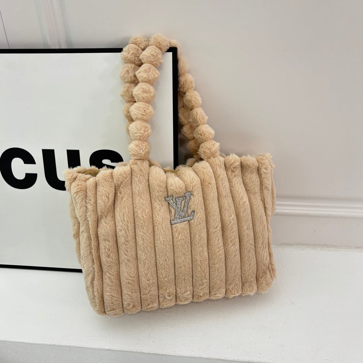New Fashion Women 1V Plush Tote Handbag JL1326092913