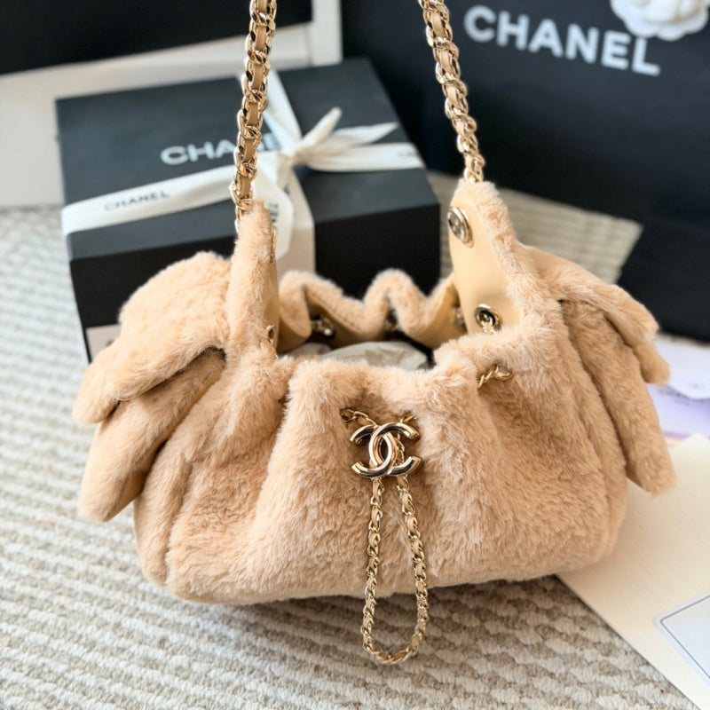 New Fashion Women CC Furry Chain Crossbody Bag XC1326092922