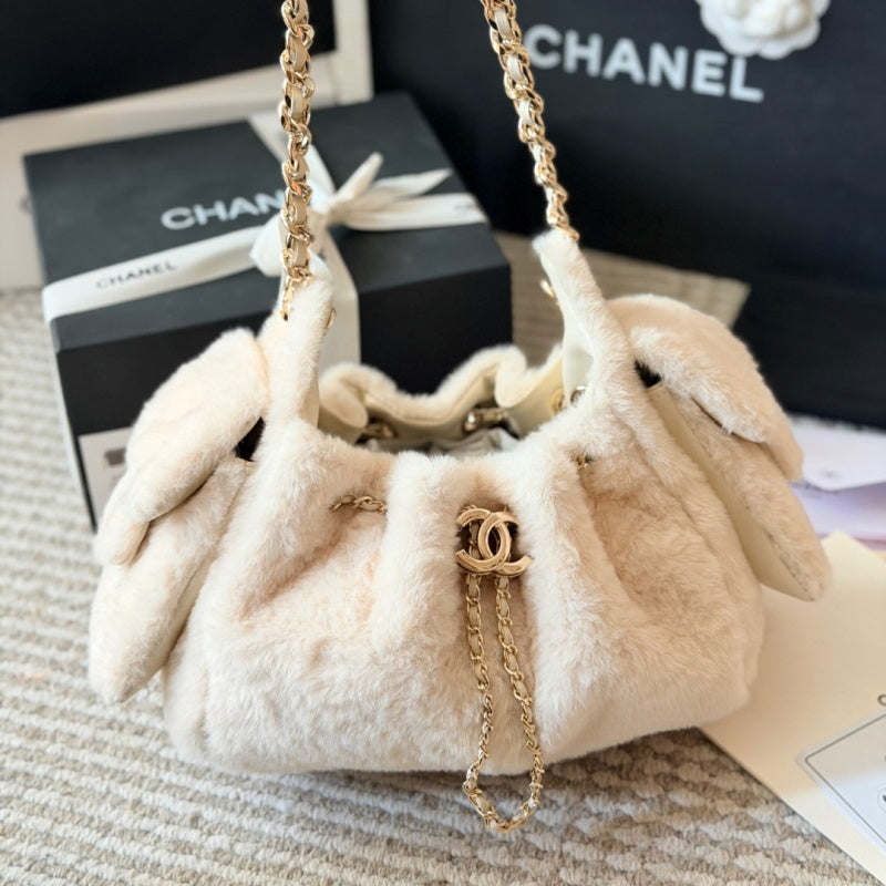 New Fashion Women CC Furry Chain Crossbody Bag XC1326092922