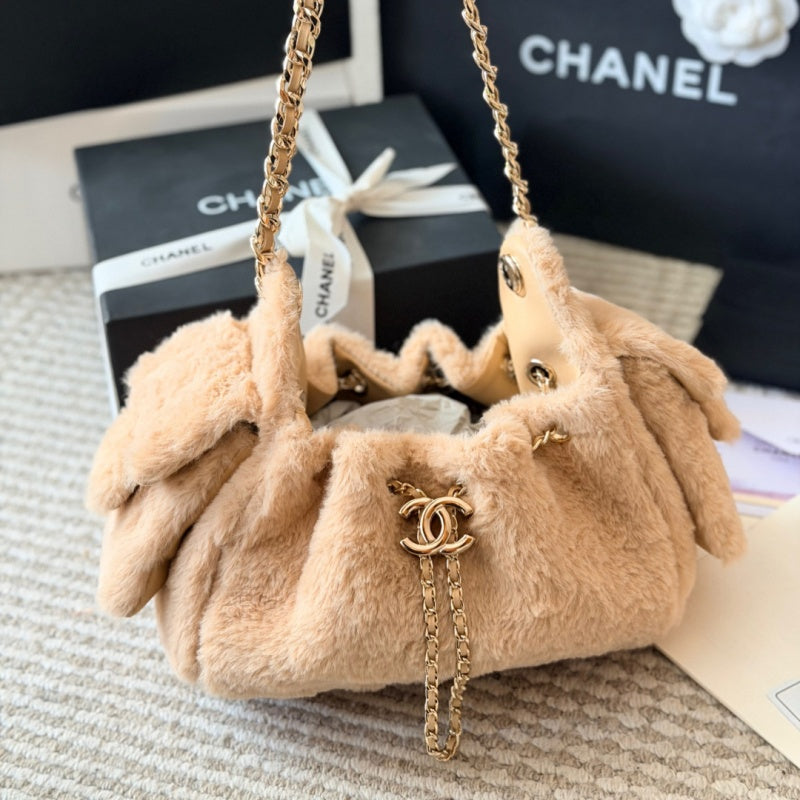 New Fashion Women CC Furry Chain Crossbody Bag XC1326092922