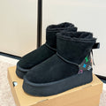 New Fashion Women's Bow Platform Snow Boots NK1326093005