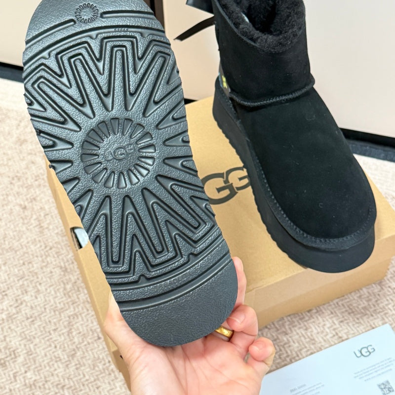 New Fashion Women's Bow Platform Snow Boots NK1326093005