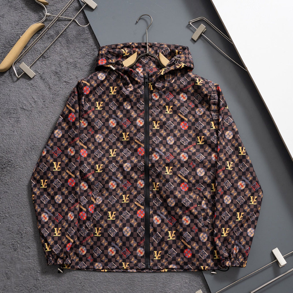 New Fashion Men's All Over Print Stand Jacket SJ1326093026