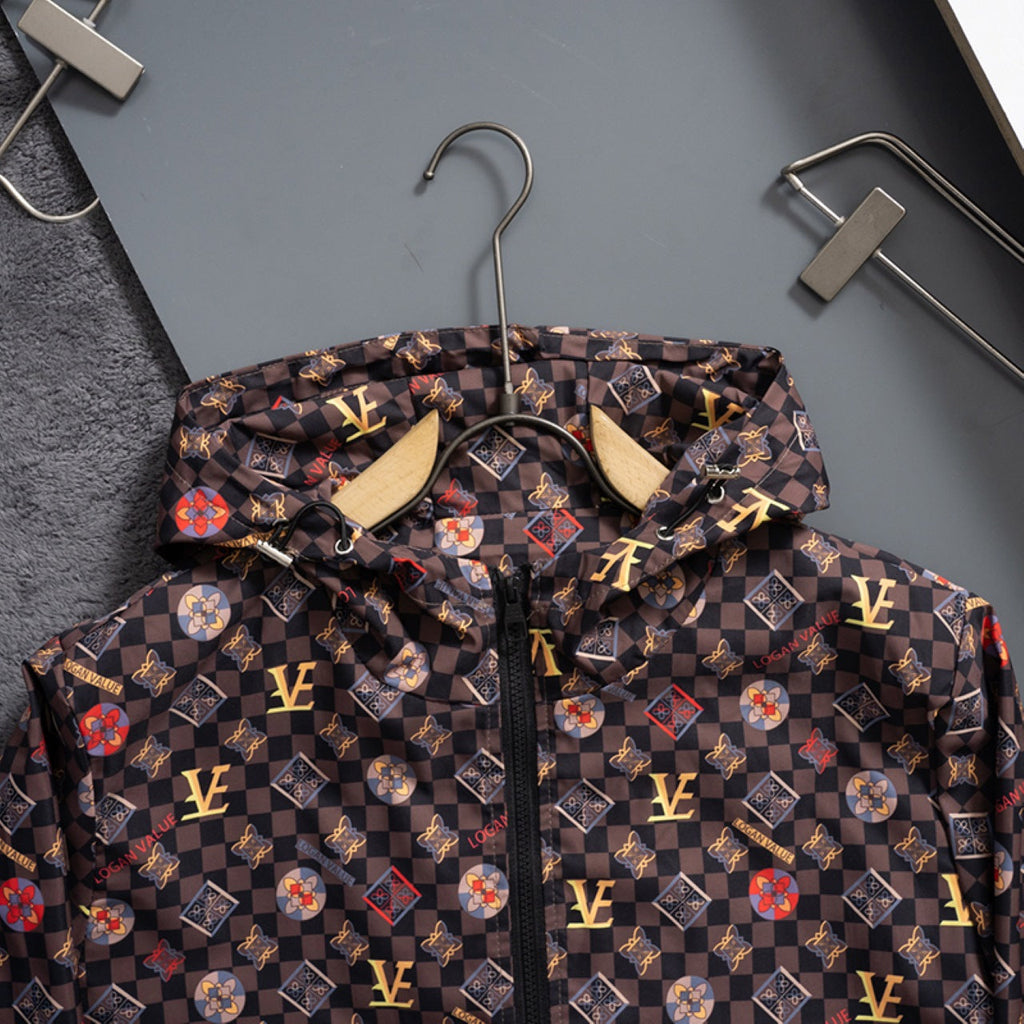 New Fashion Men's All Over Print Stand Jacket SJ1326093026