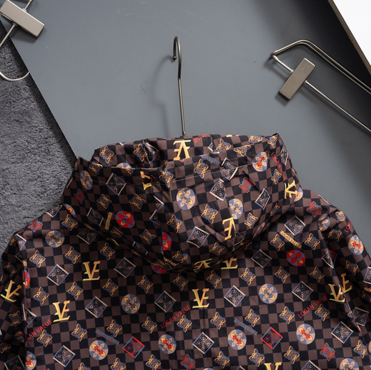New Fashion Men's All Over Print Stand Jacket SJ1326093026