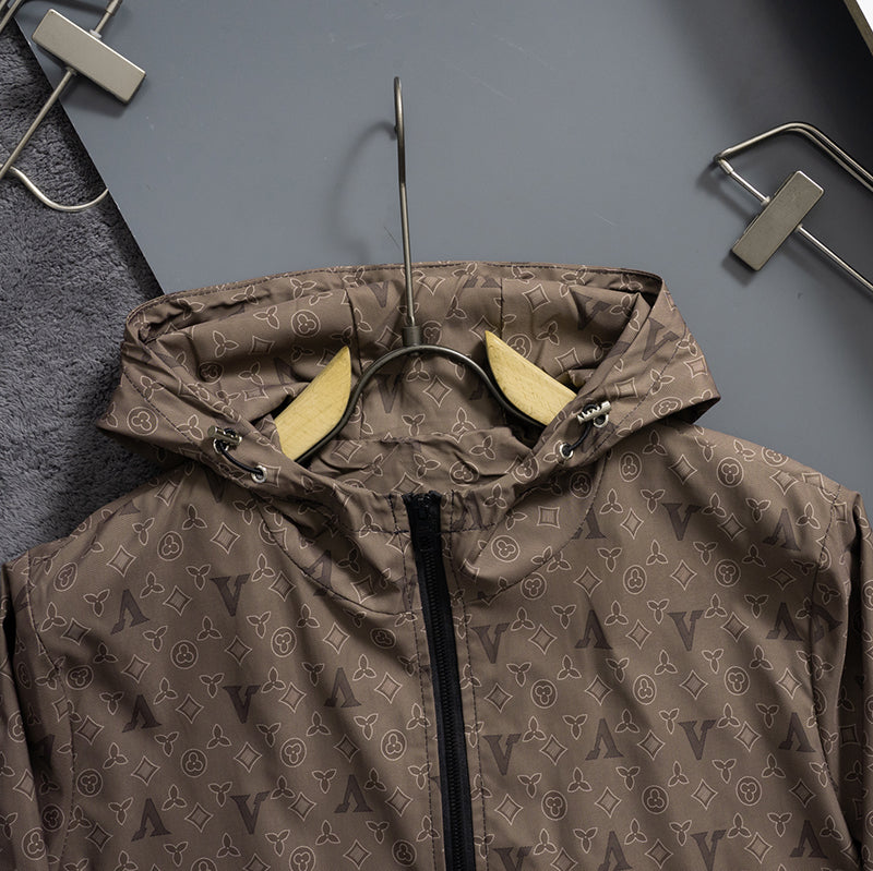 New Fashion Men's All Over Print Stand Jacket SJ1326093028