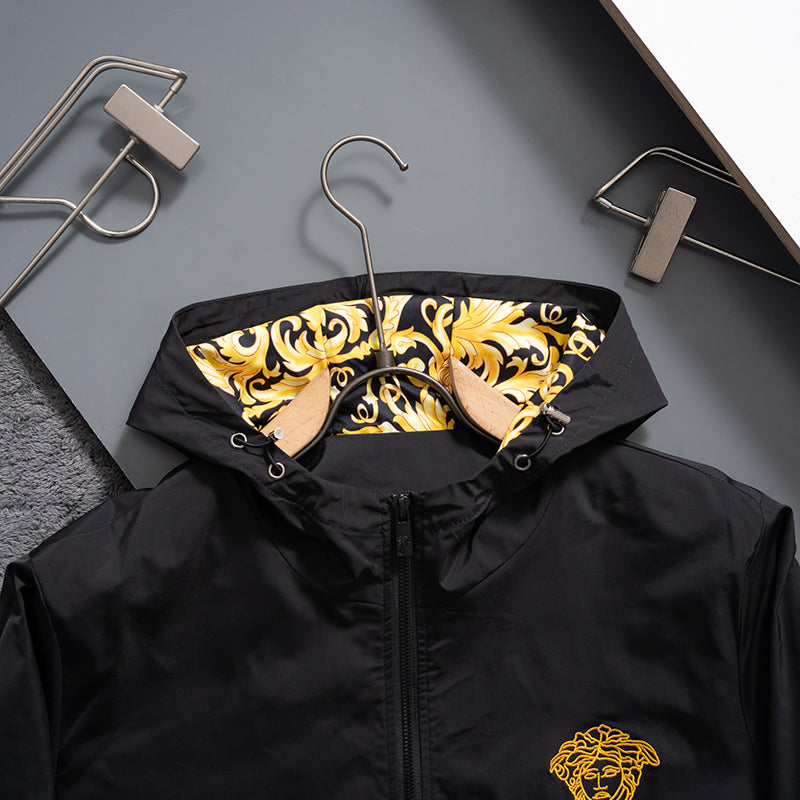 New Fashion Men's All Over Print Stand Jacket SJ1326093033