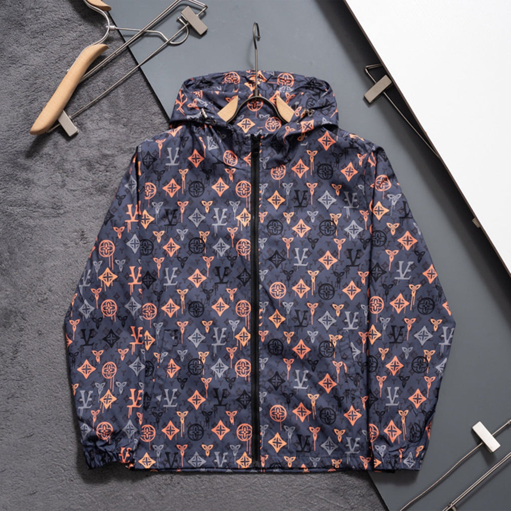 New Fashion Men's All Over Print Stand Jacket SJ1326093031