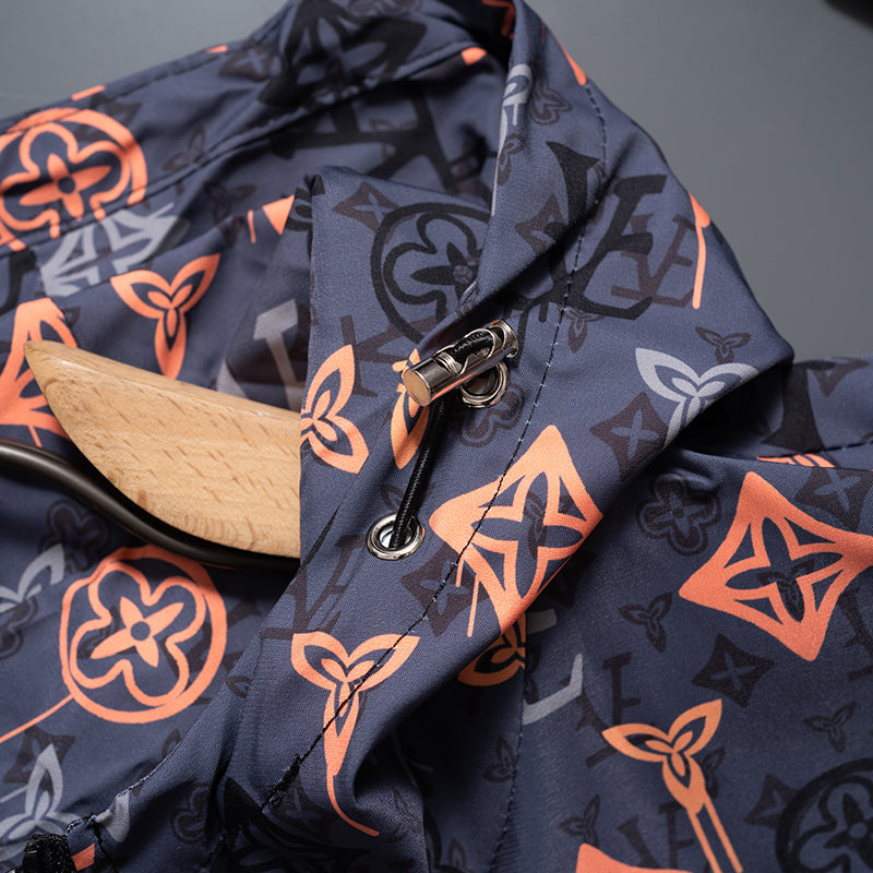 New Fashion Men's All Over Print Stand Jacket SJ1326093031