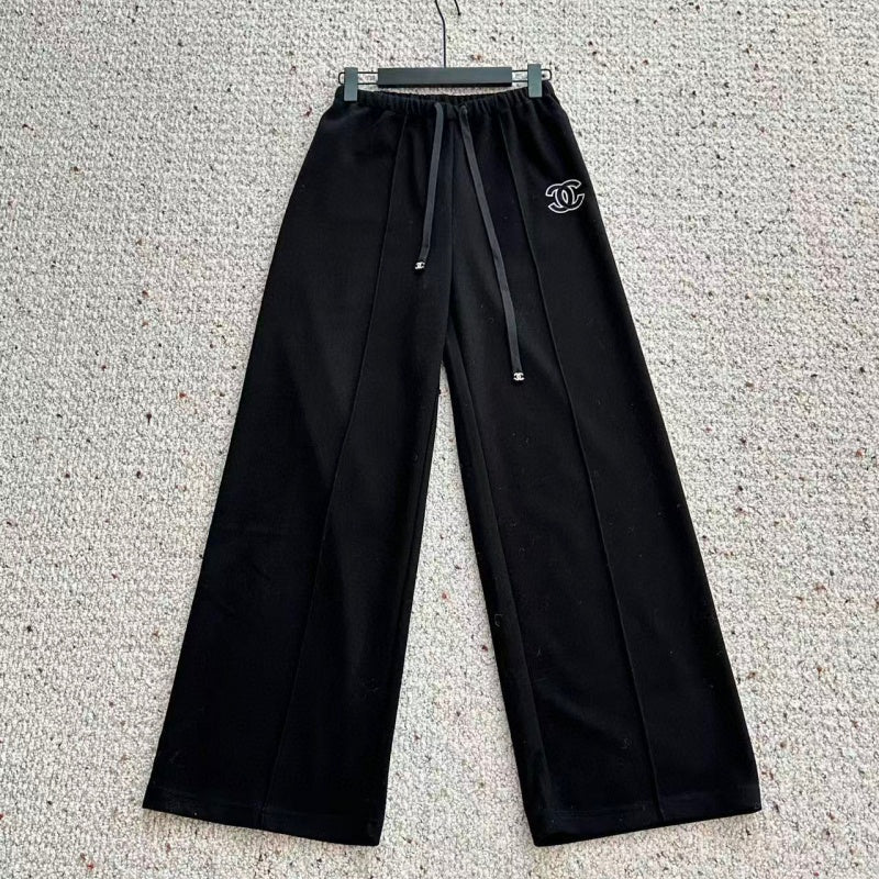 New Fashion Women's CC Drawstring Wide Leg Sweatpants CQQ1326100810