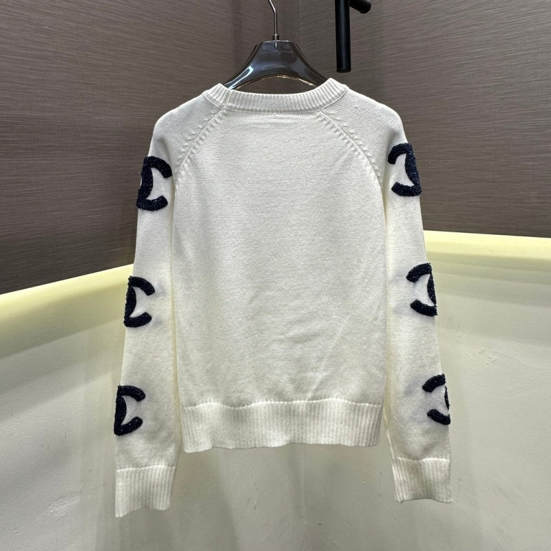 New Fashion Women's CC Star Rhinestone Knit Sweater DM1326100827